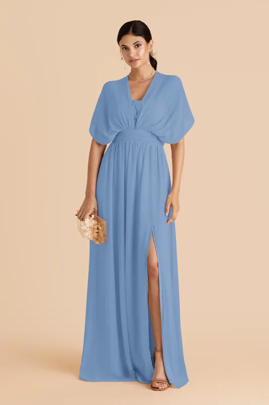 Grace Chiffon Dress Slit - Bluebell made by Birdy Grey