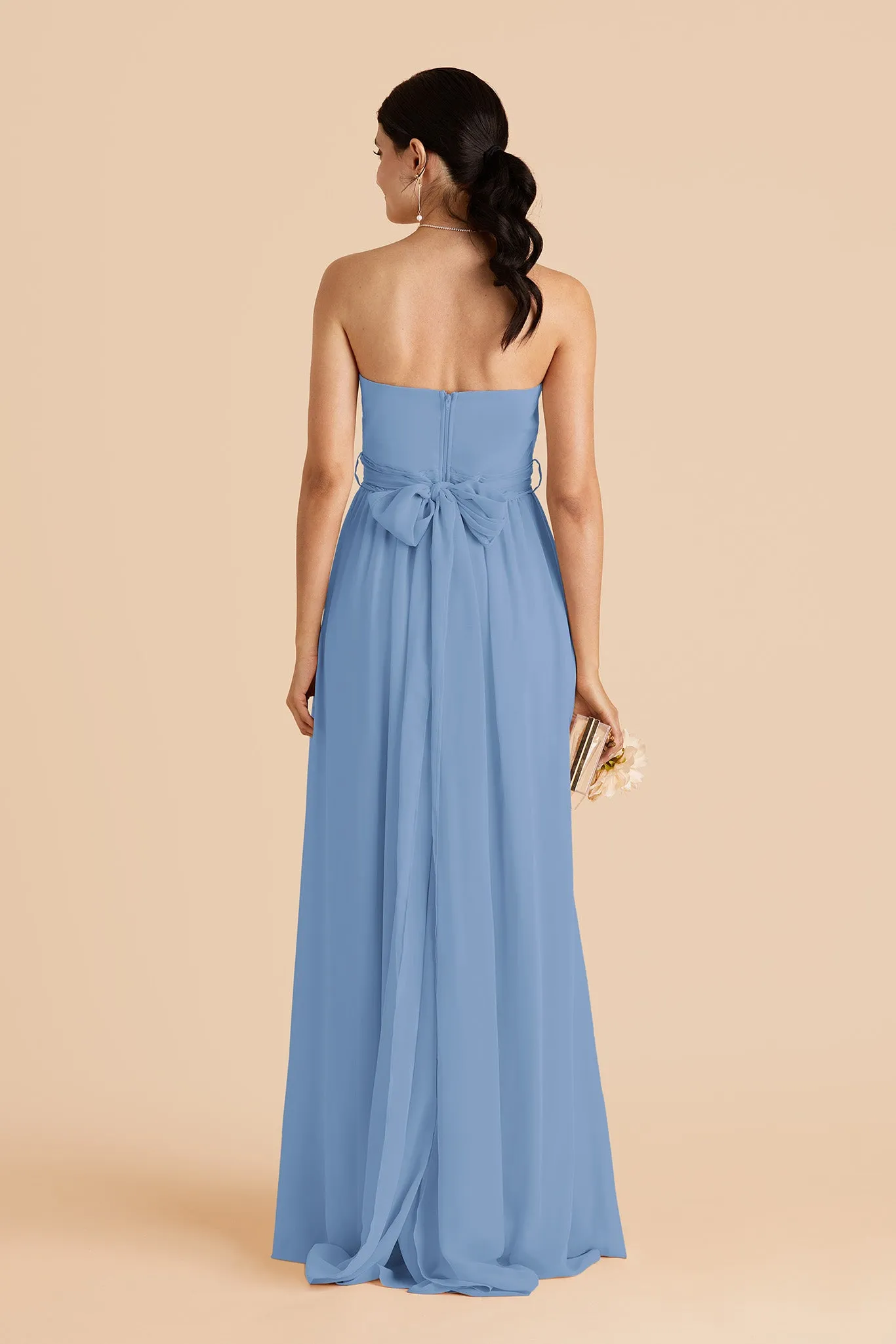 Grace Chiffon Dress Slit - Bluebell sold by Birdy Grey product image thumbnail 3