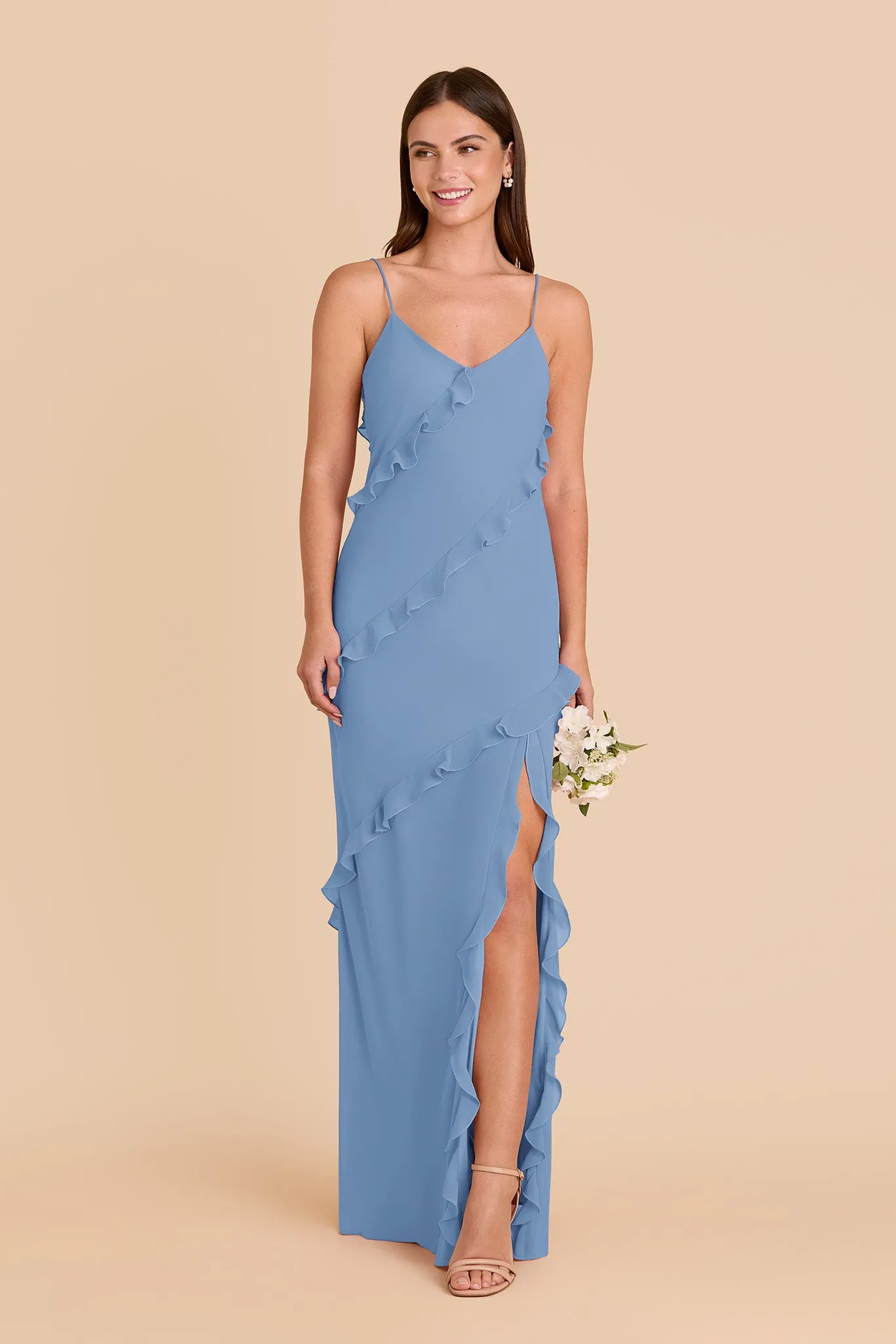 Valentina Chiffon Dress - Bluebell sold by Birdy Grey