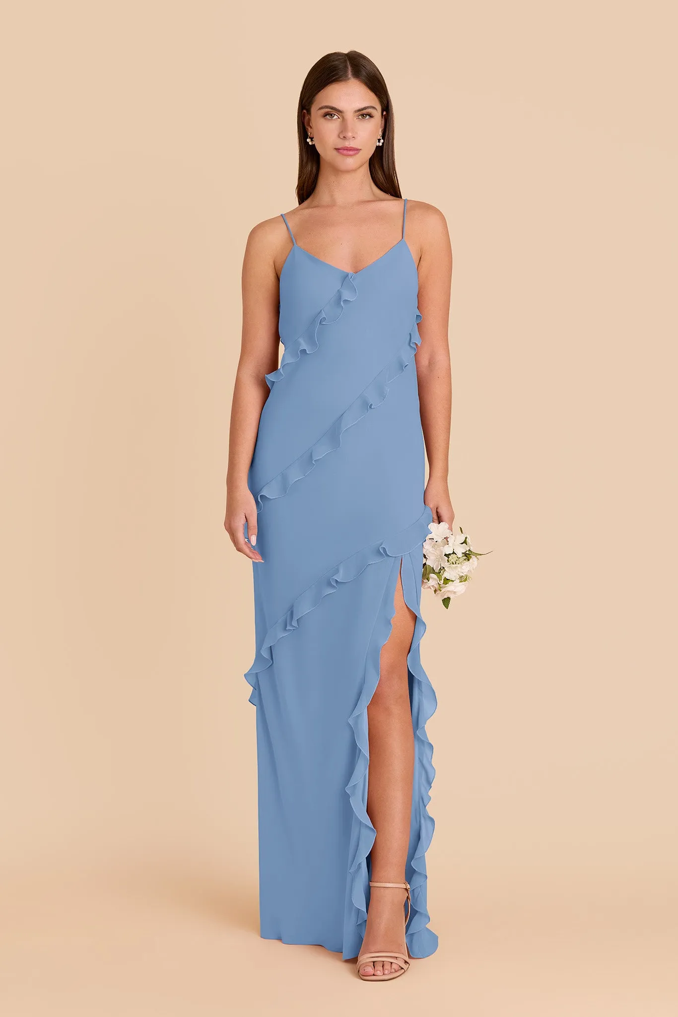 Valentina Chiffon Dress - Bluebell sold by Birdy Grey product image thumbnail 3
