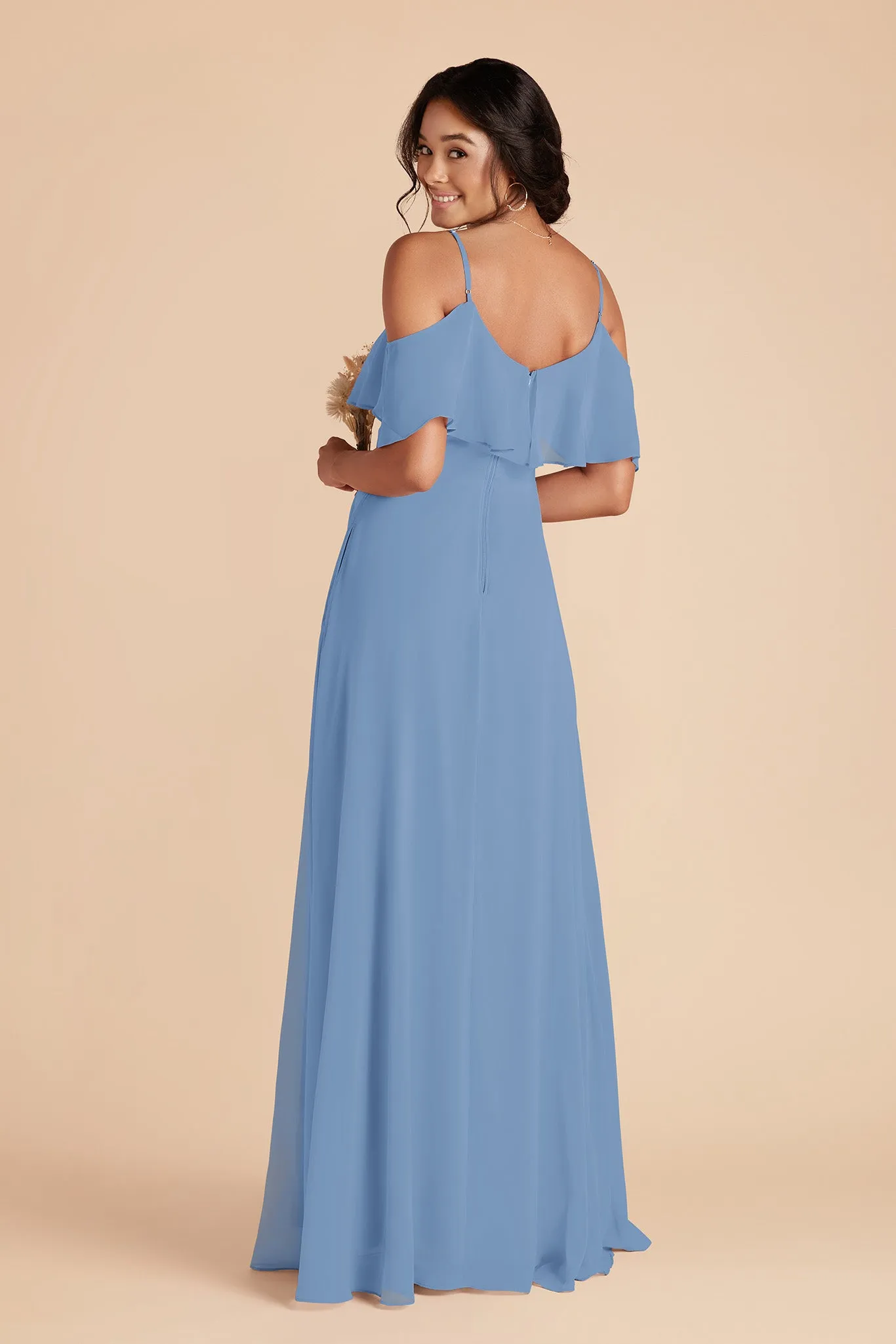 Jane Chiffon Dress - Bluebell sold by Birdy Grey product image thumbnail 4