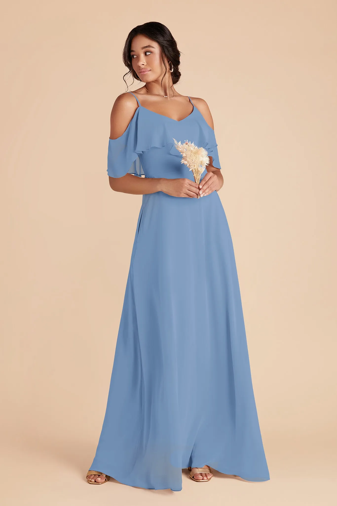 Jane Chiffon Dress - Bluebell sold by Birdy Grey product image thumbnail 3