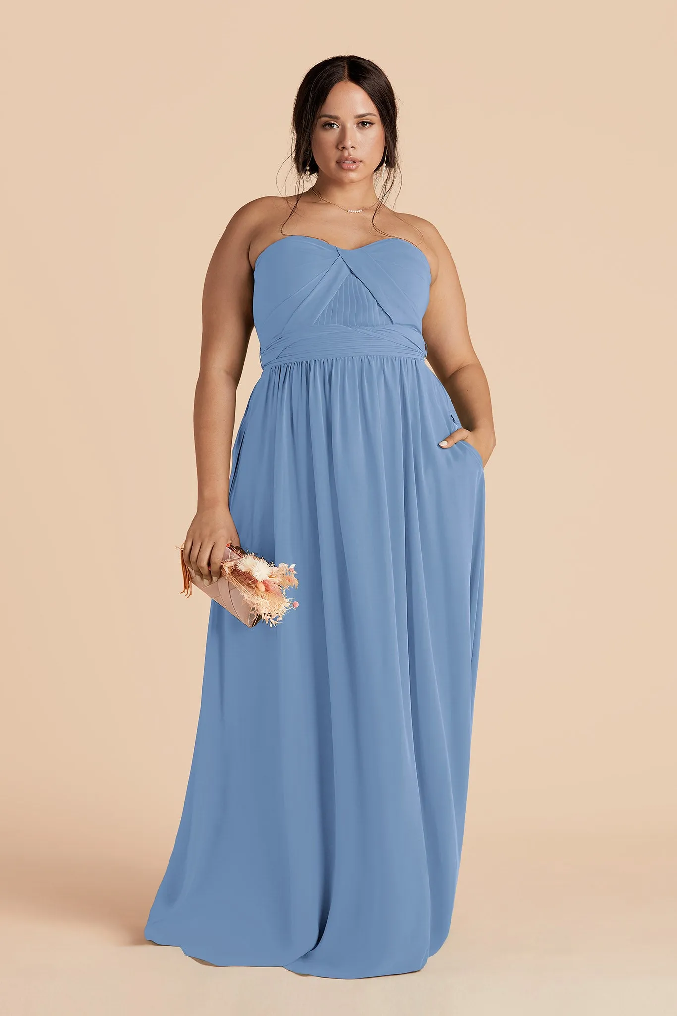 Grace Chiffon Dress - Bluebell sold by Birdy Grey product image thumbnail 2