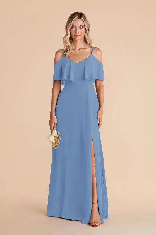 Jane Chiffon Dress Slit - Bluebell sold by Birdy Grey