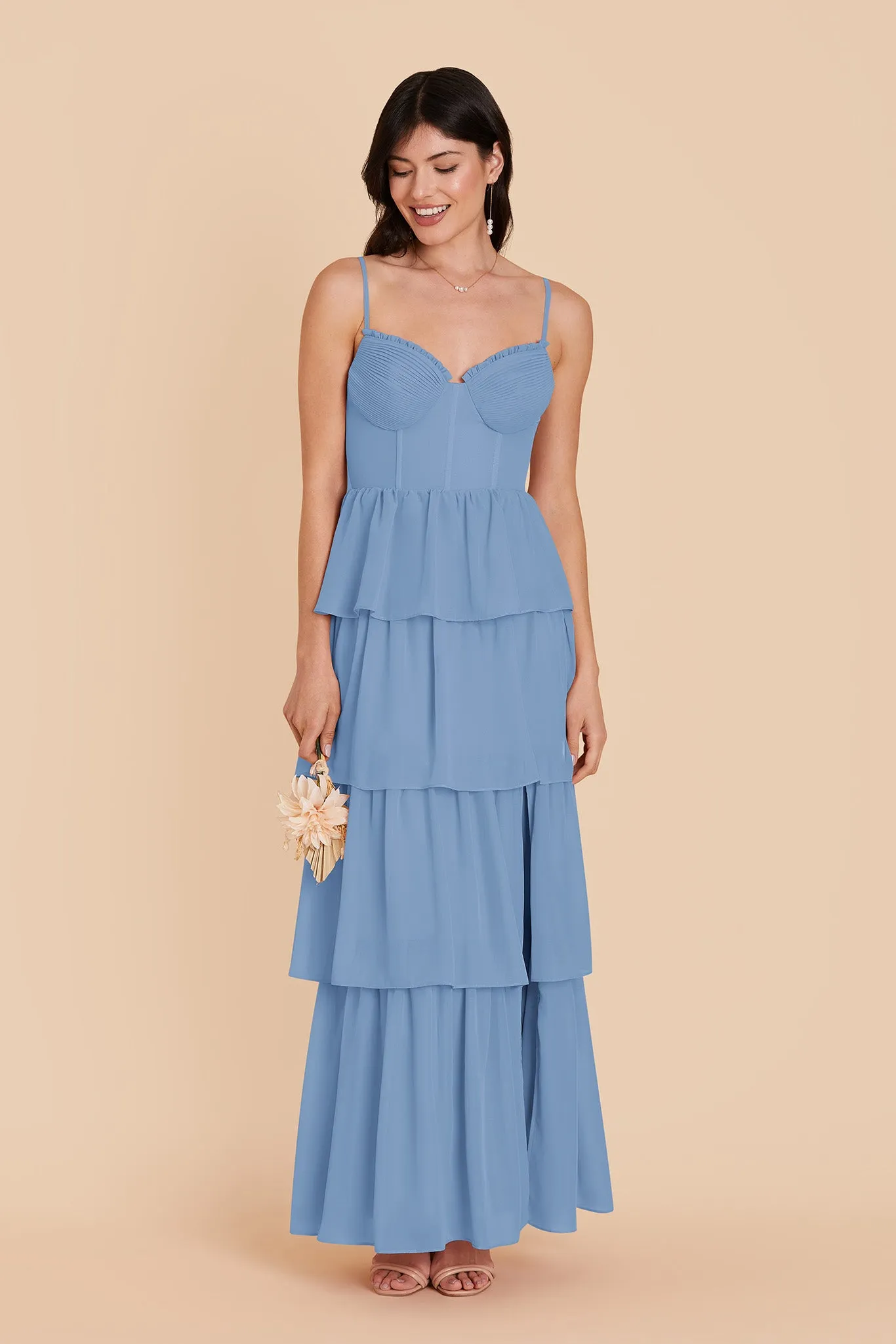 Lola Chiffon Dress - Bluebell sold by Birdy Grey product image thumbnail 3