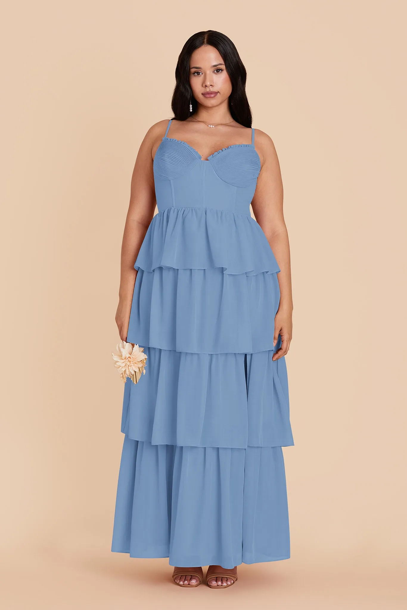 Lola Chiffon Dress - Bluebell sold by Birdy Grey product image thumbnail 2