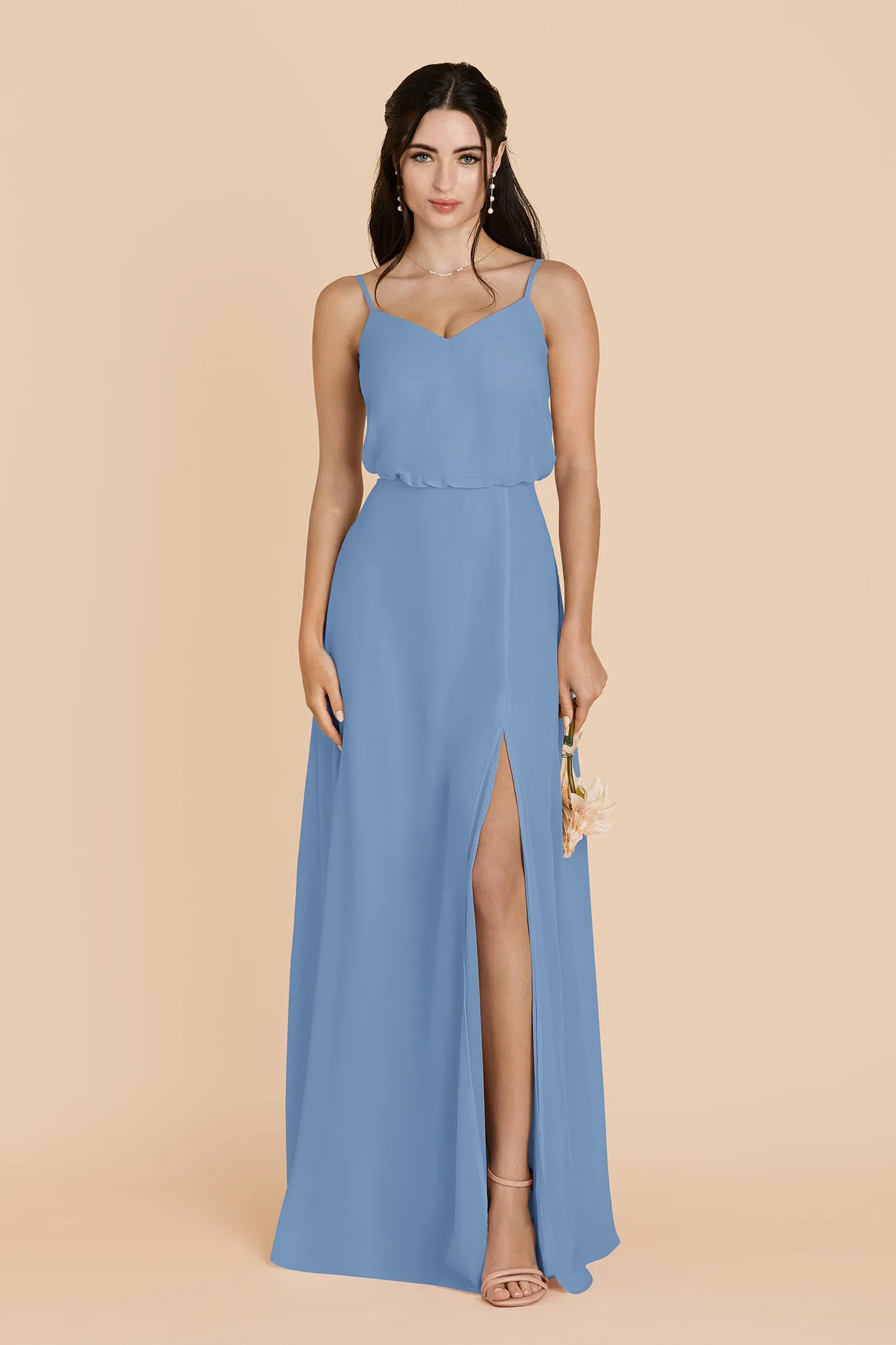 Gwennie Chiffon Dress Slit - Bluebell sold by Birdy Grey