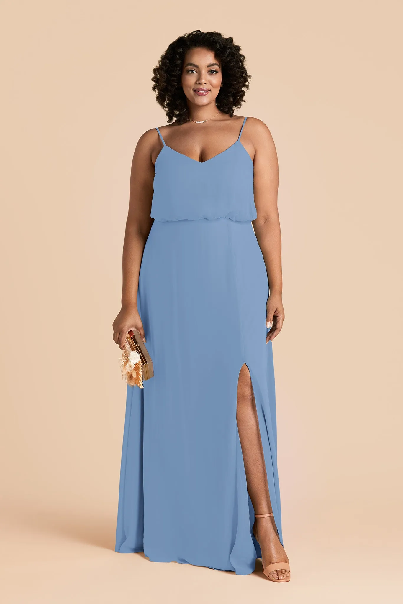 Gwennie Chiffon Dress Slit - Bluebell sold by Birdy Grey product image thumbnail 2