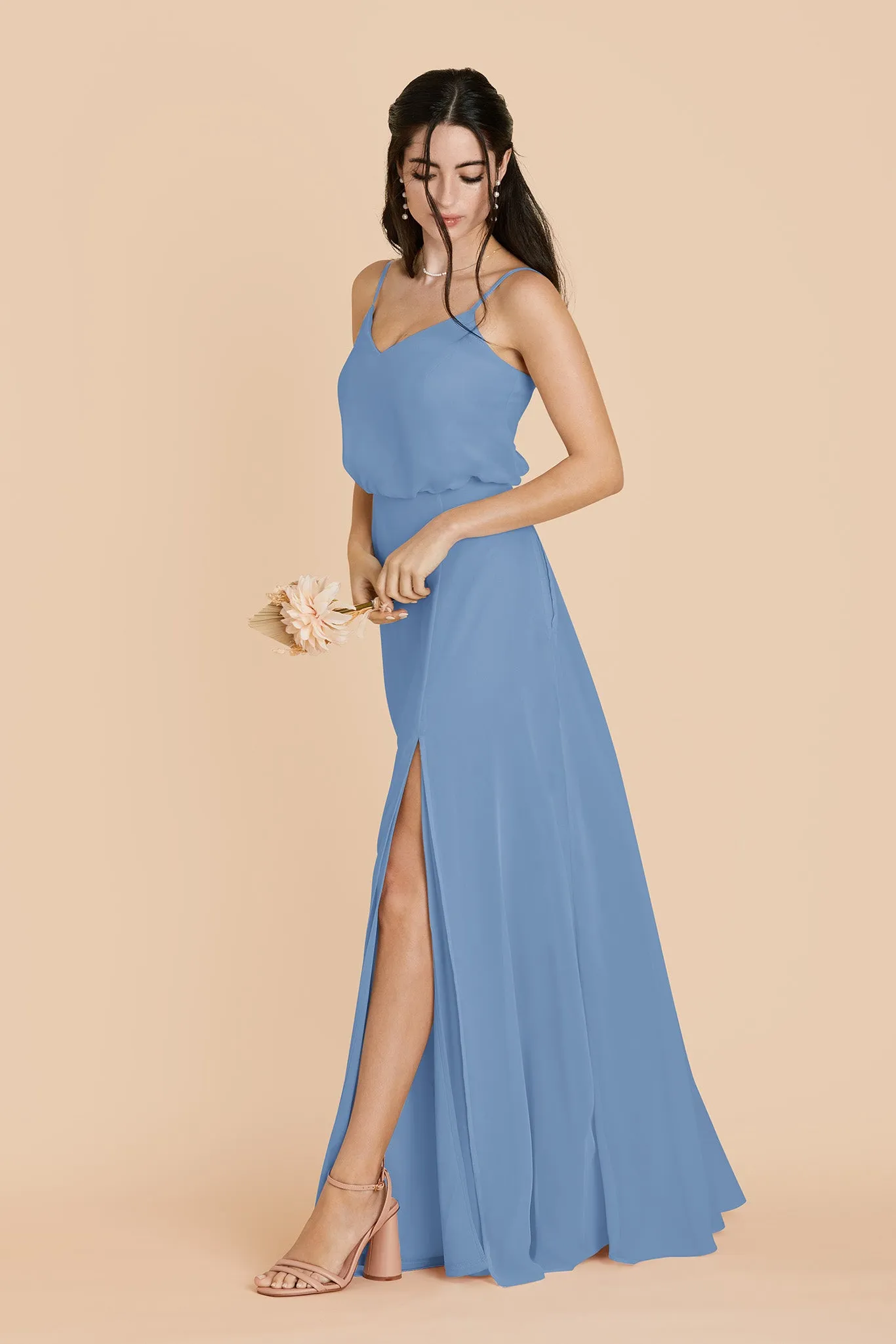 Gwennie Chiffon Dress Slit - Bluebell sold by Birdy Grey product image thumbnail 4