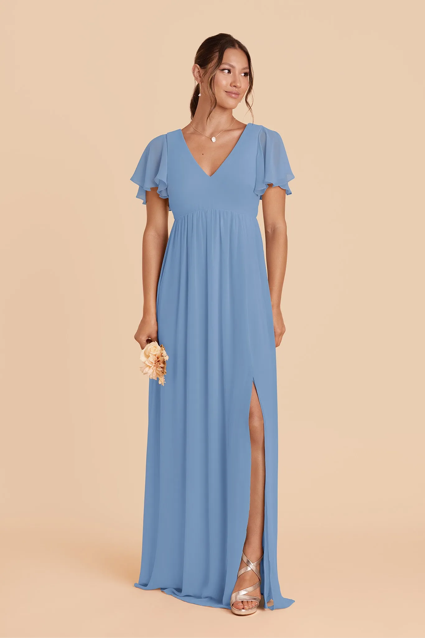 Hannah Chiffon Dress - Bluebell sold by Birdy Grey