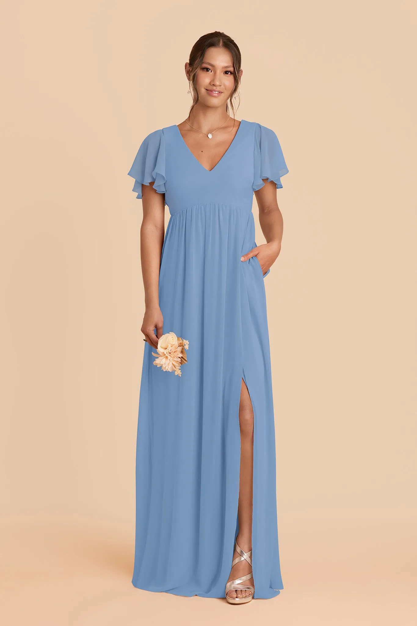 Hannah Chiffon Dress - Bluebell sold by Birdy Grey product image thumbnail 3
