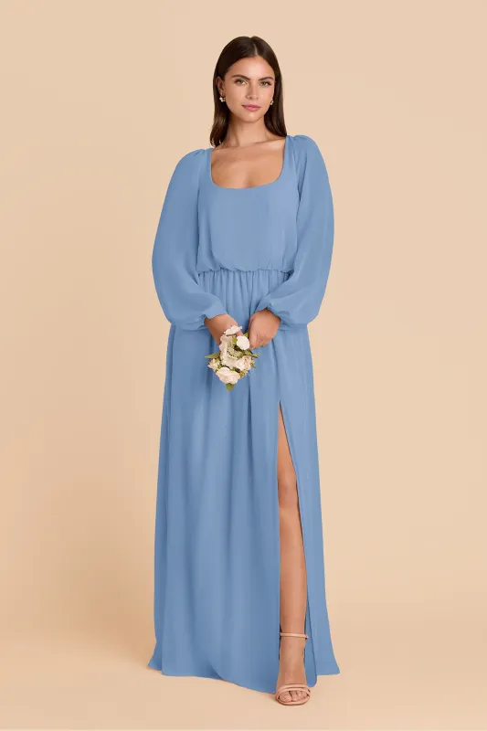 Eloise Chiffon Dress - Bluebell sold by Birdy Grey