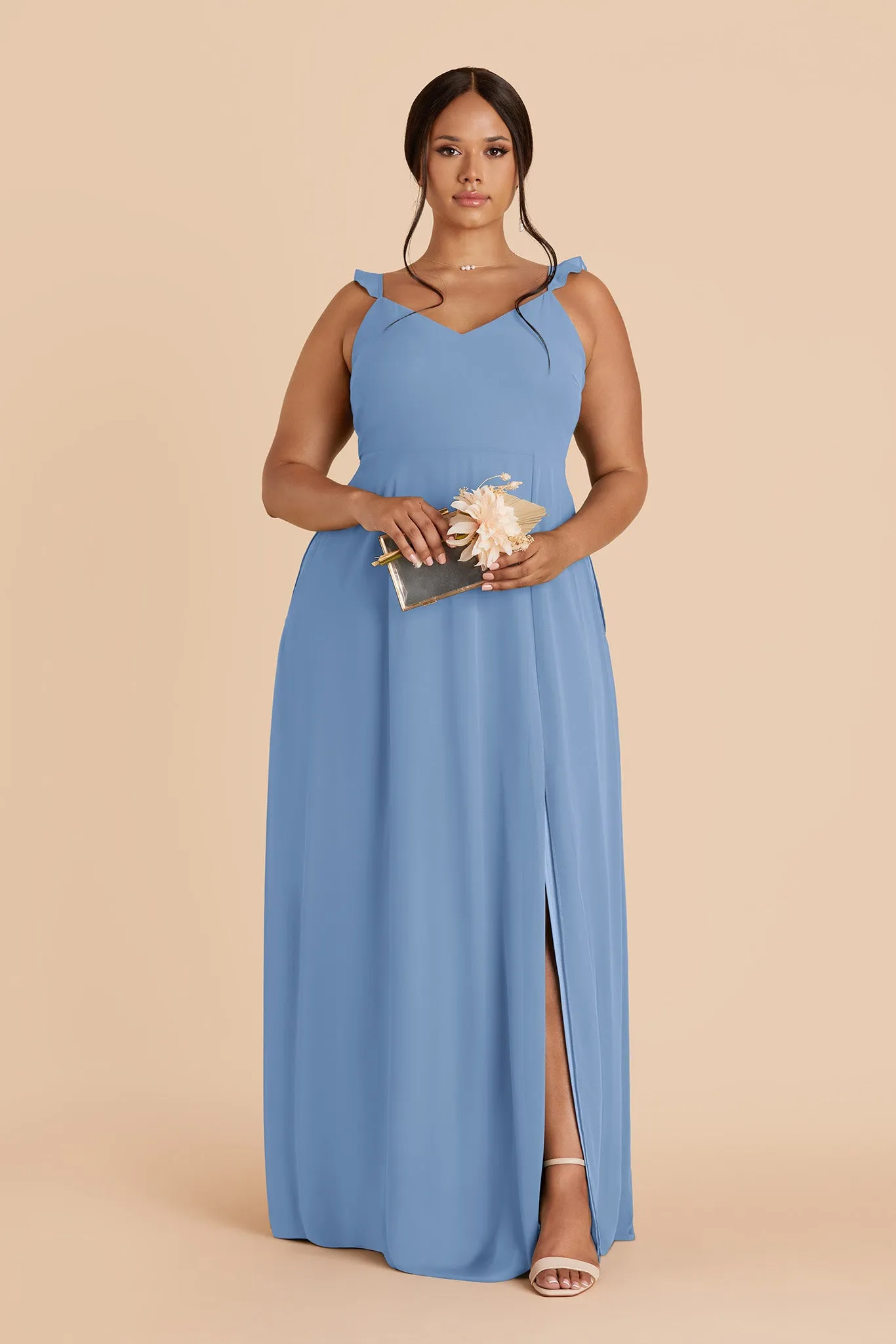 Doris Chiffon Dress - Bluebell sold by Birdy Grey product image thumbnail 2