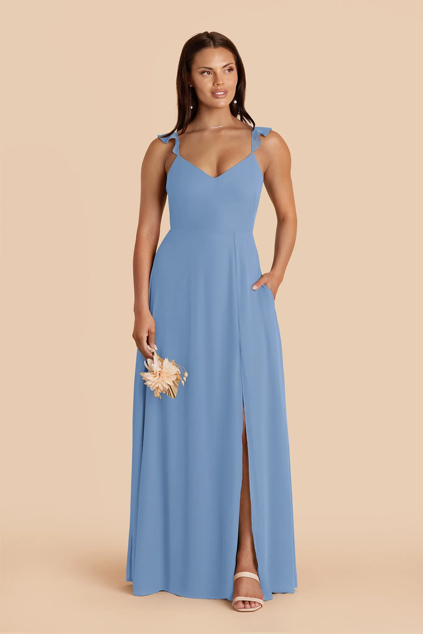 Doris Chiffon Dress - Bluebell sold by Birdy Grey product image thumbnail 3