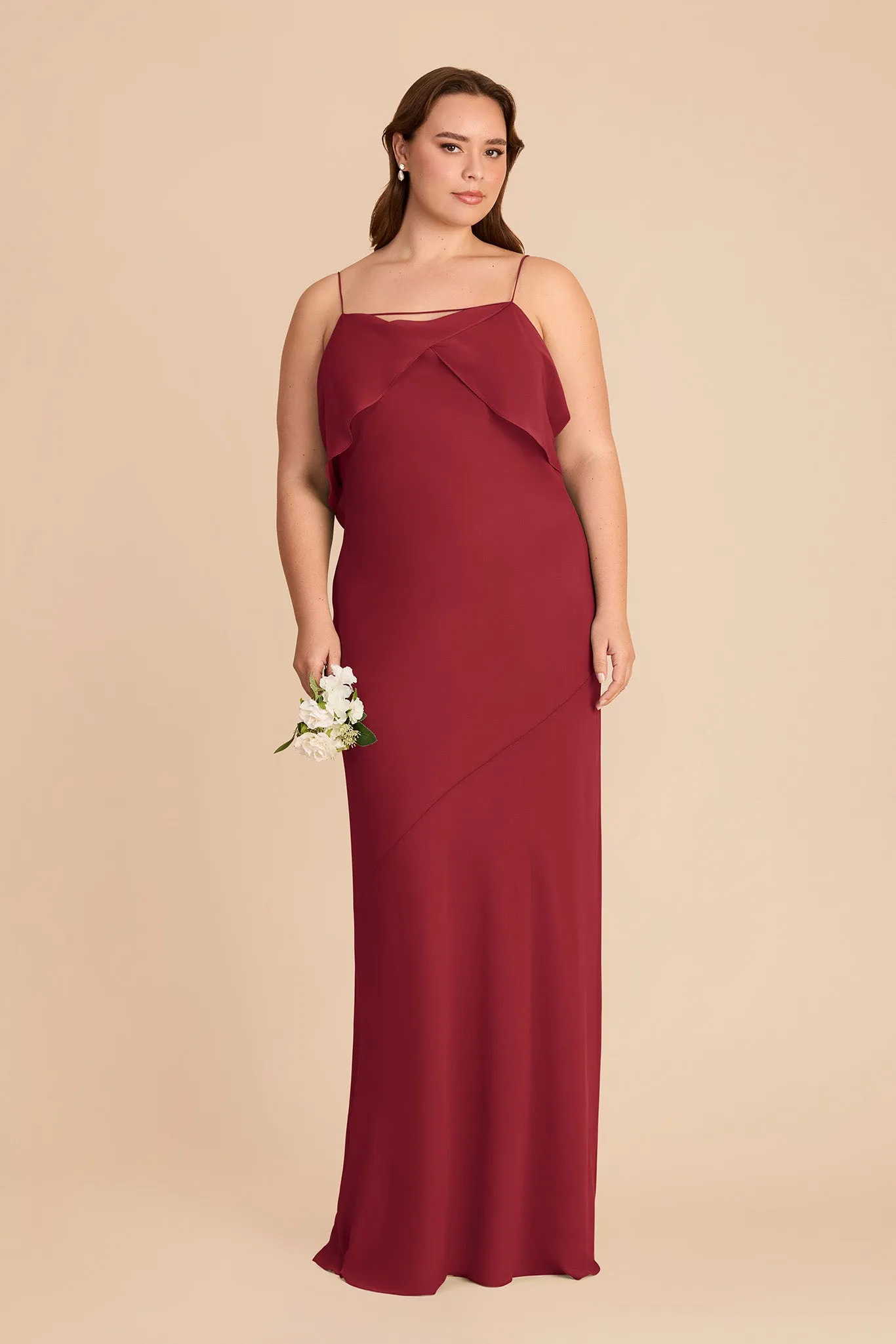 Janice Chiffon Dress - Burgundy sold by Birdy Grey product image thumbnail 2