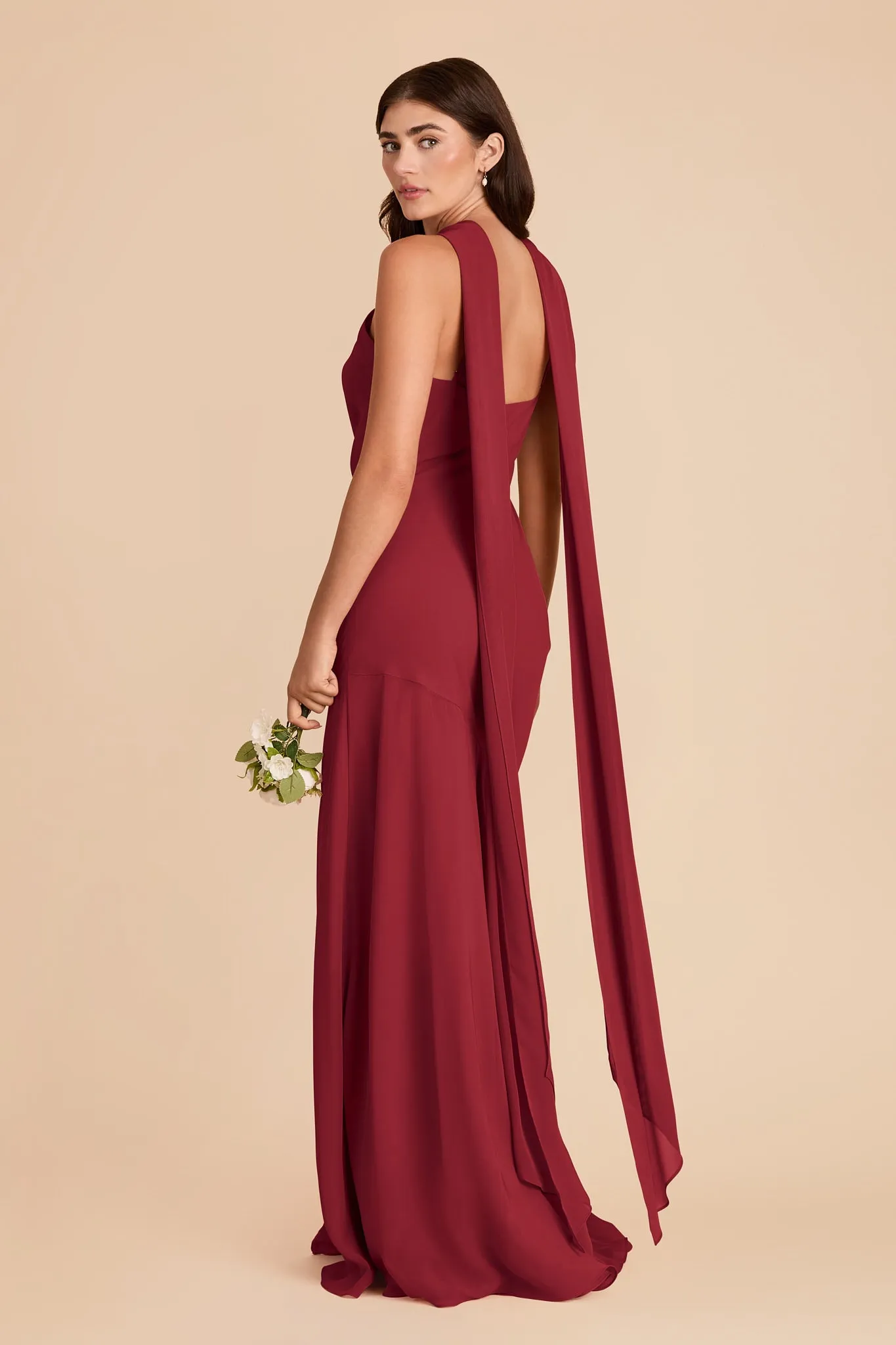 Eileen Chiffon Dress - Burgundy sold by Birdy Grey product image thumbnail 5