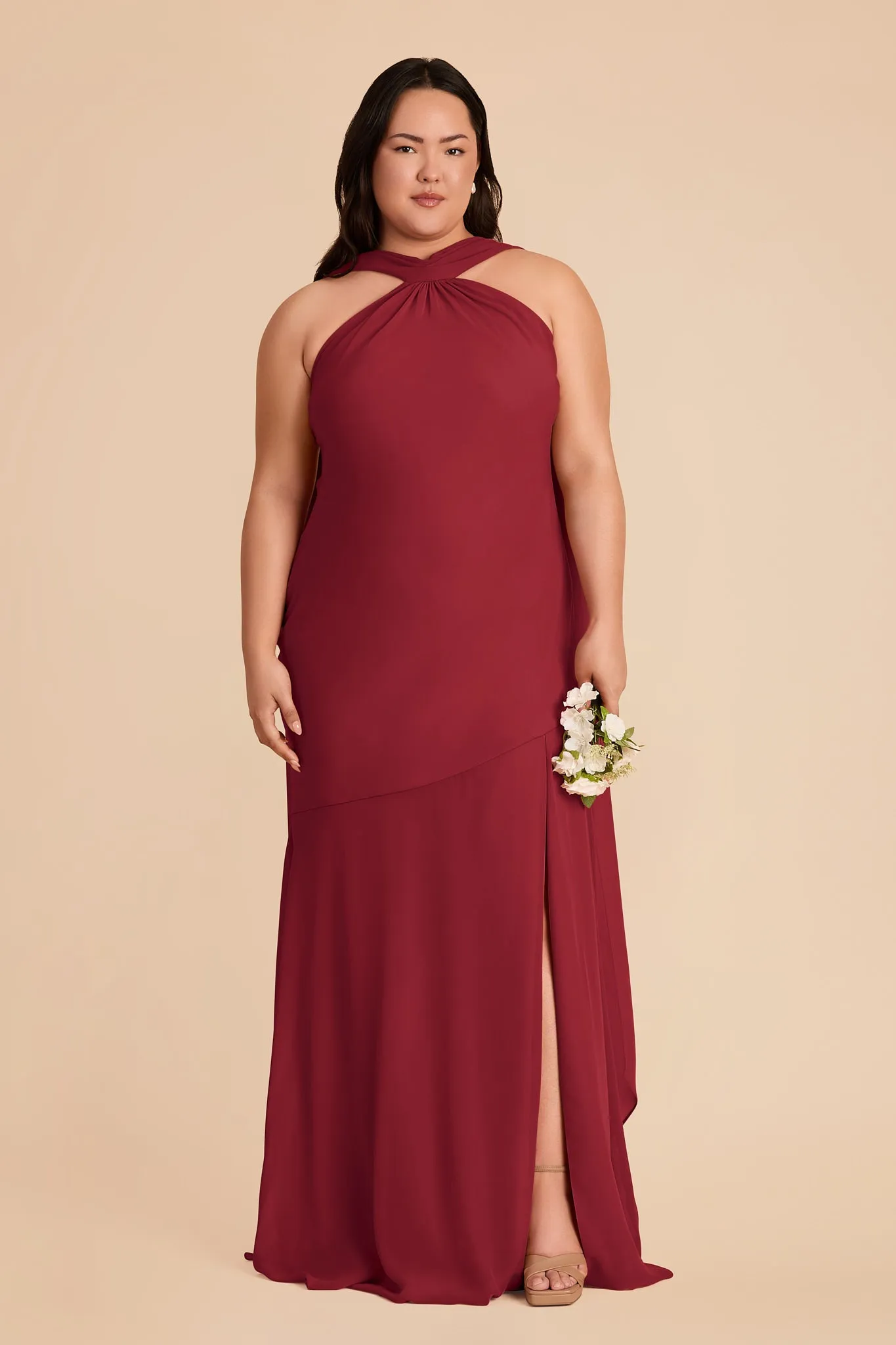 Eileen Chiffon Dress - Burgundy sold by Birdy Grey product image thumbnail 2