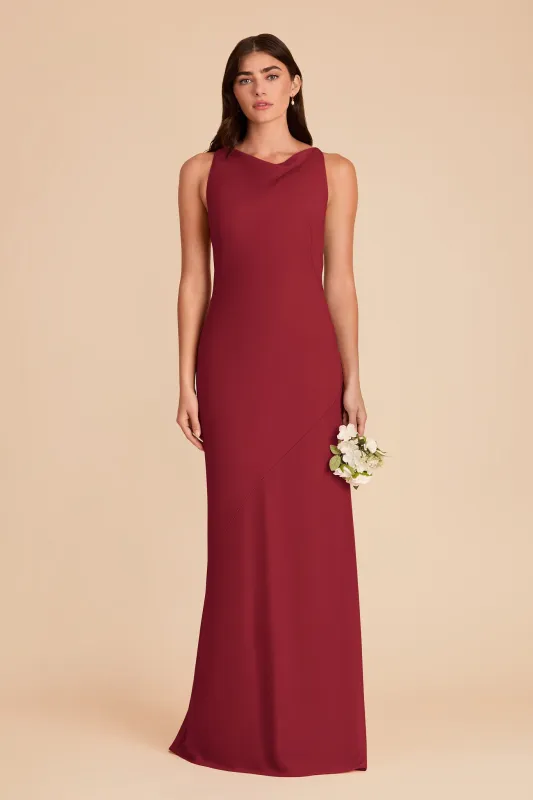 Destiny Chiffon Dress - Burgundy made by Birdy Grey