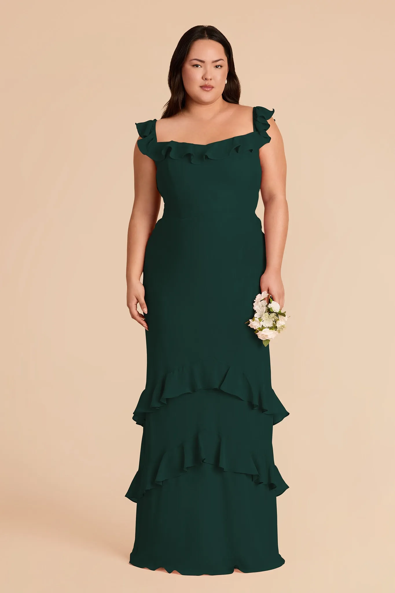 Luna Chiffon Dress - Emerald sold by Birdy Grey product image thumbnail 2