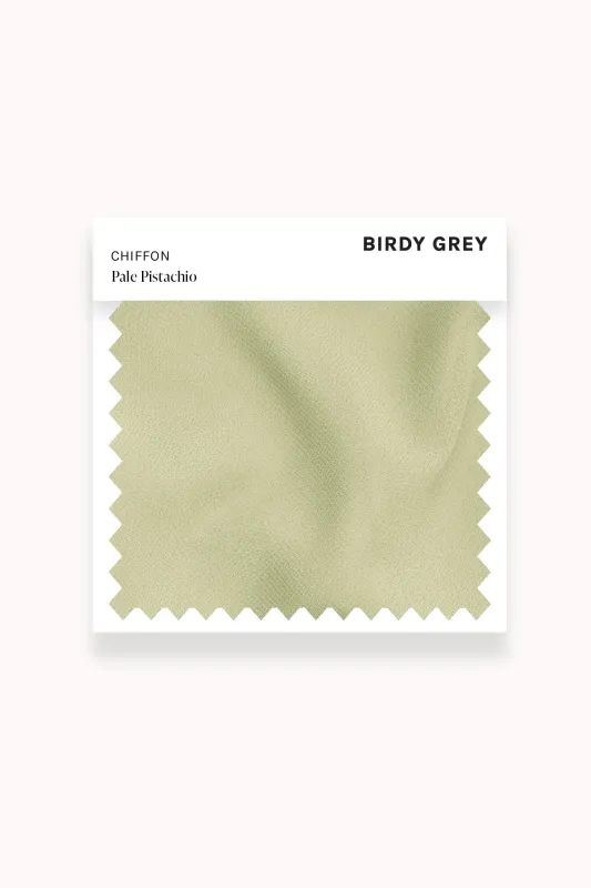 Chiffon Swatch - Pale Pistachio sold by Birdy Grey