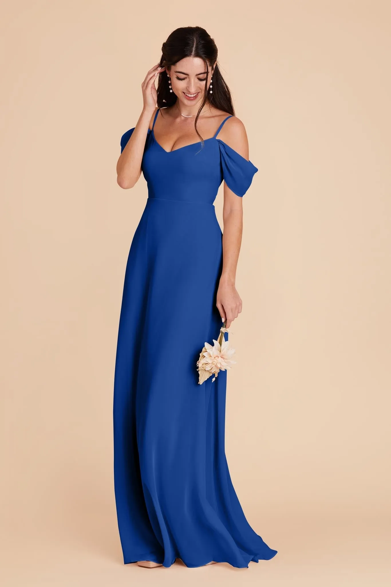 Devin Chiffon Dress - Cobalt Blue sold by Birdy Grey product image thumbnail 4