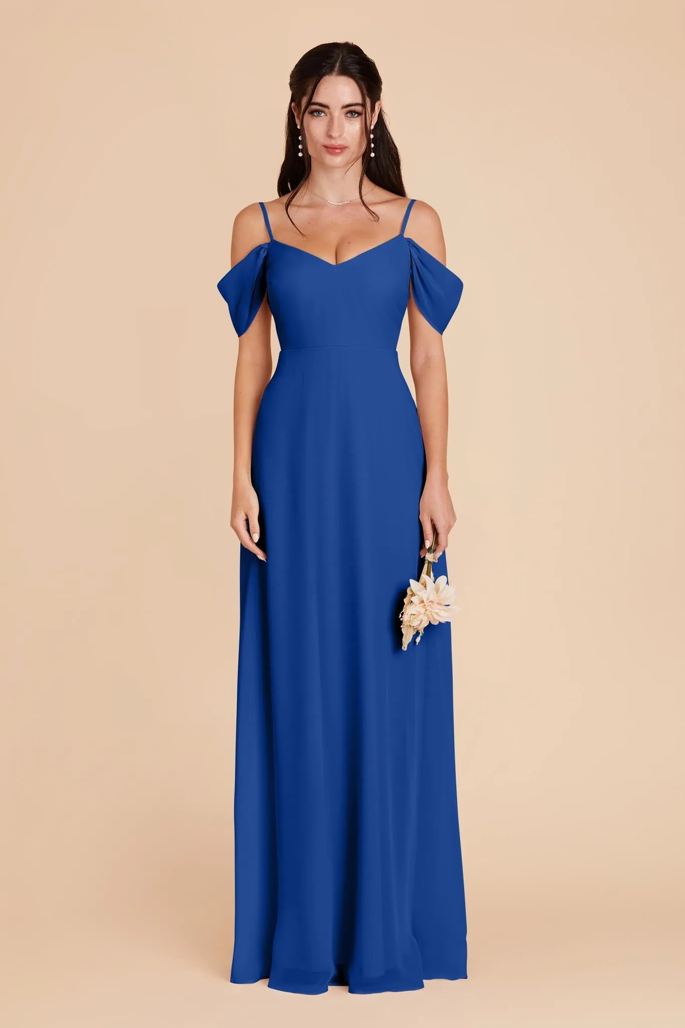 Devin Chiffon Dress - Cobalt Blue sold by Birdy Grey