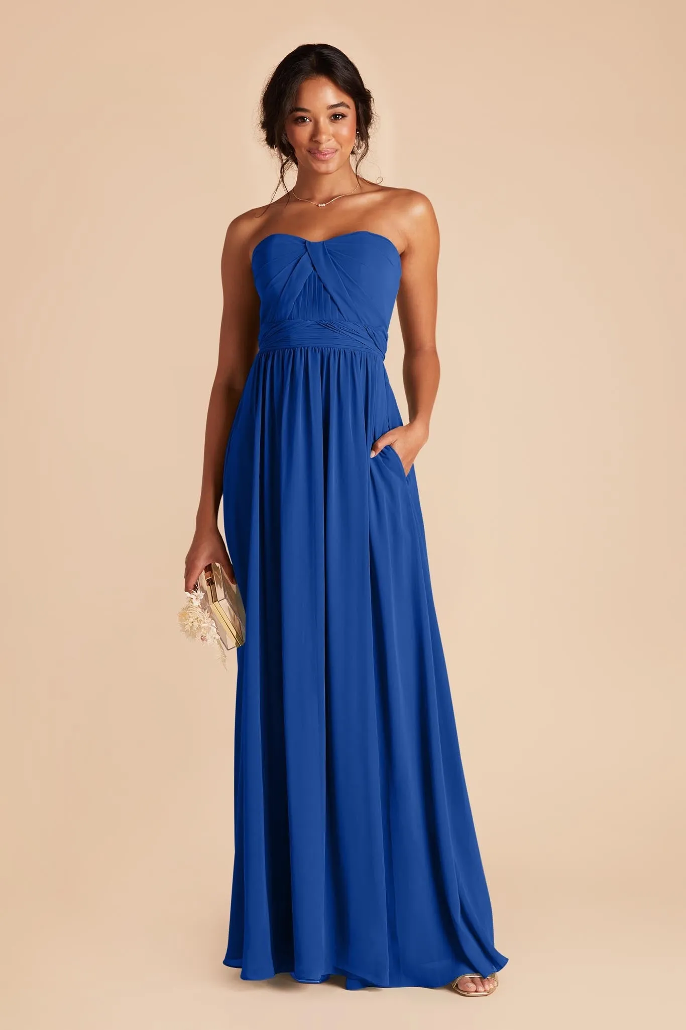 Grace Chiffon Dress - Cobalt Blue sold by Birdy Grey product image thumbnail 4