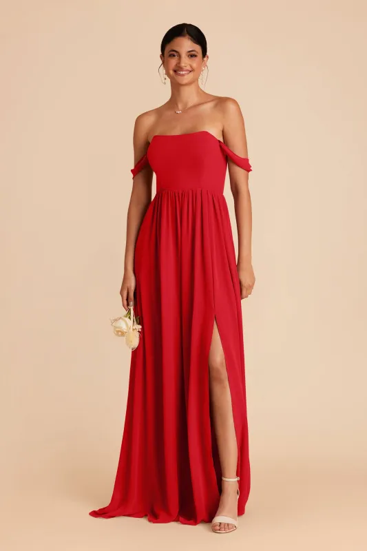 August Chiffon Dress - Ruby Red sold by Birdy Grey