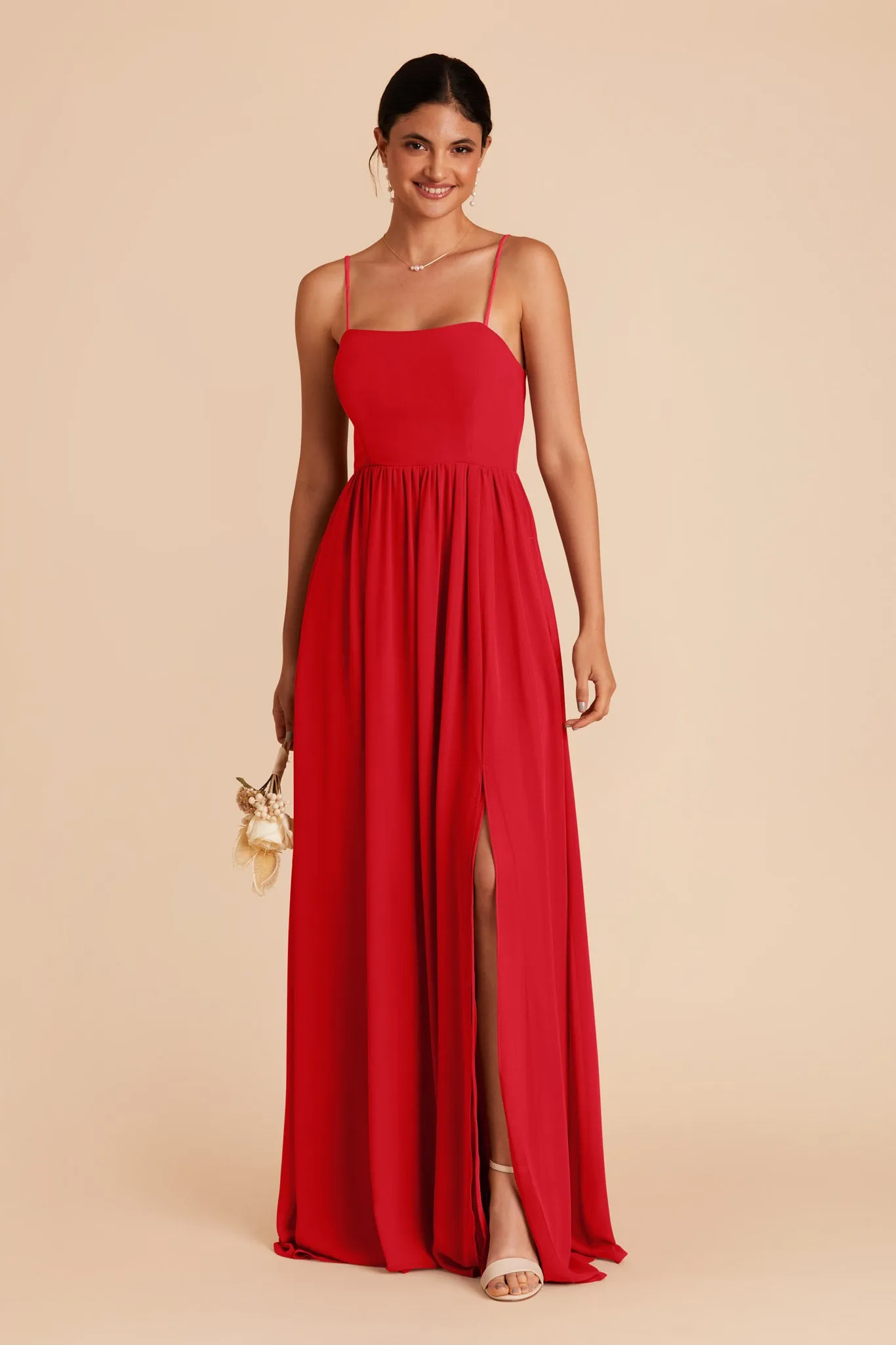 August Chiffon Dress - Ruby Red sold by Birdy Grey product image thumbnail 3