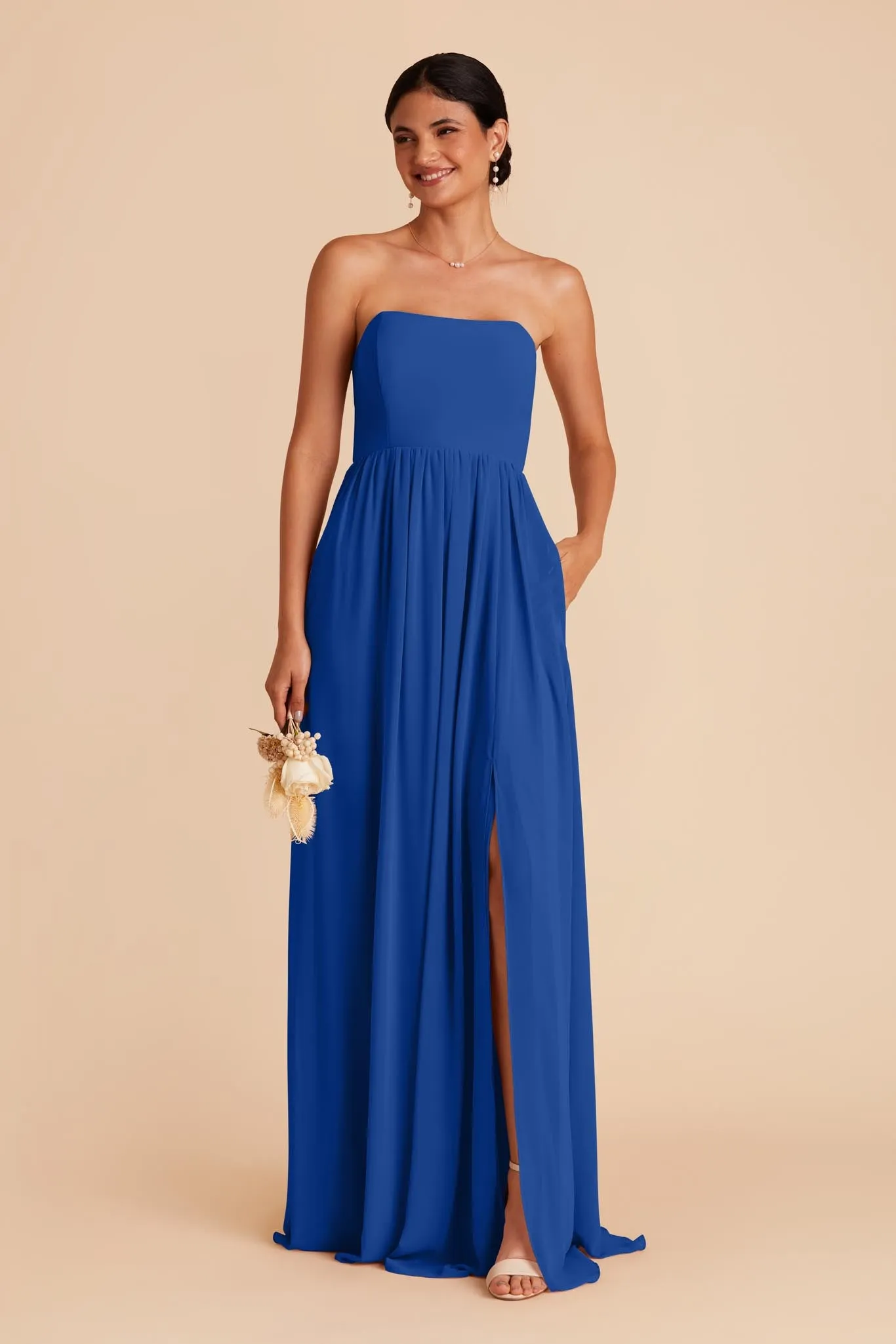 August Chiffon Dress - Cobalt Blue sold by Birdy Grey product image thumbnail 3