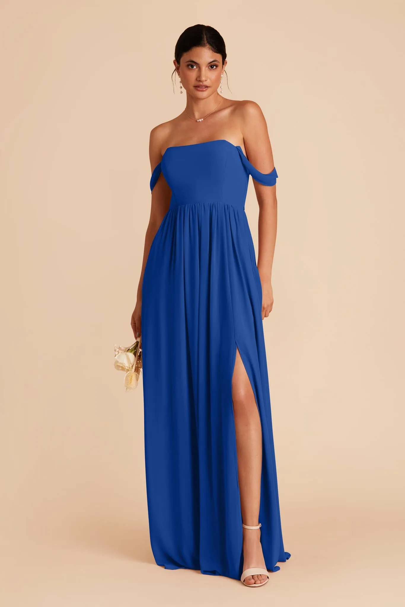 August Chiffon Dress - Cobalt Blue sold by Birdy Grey