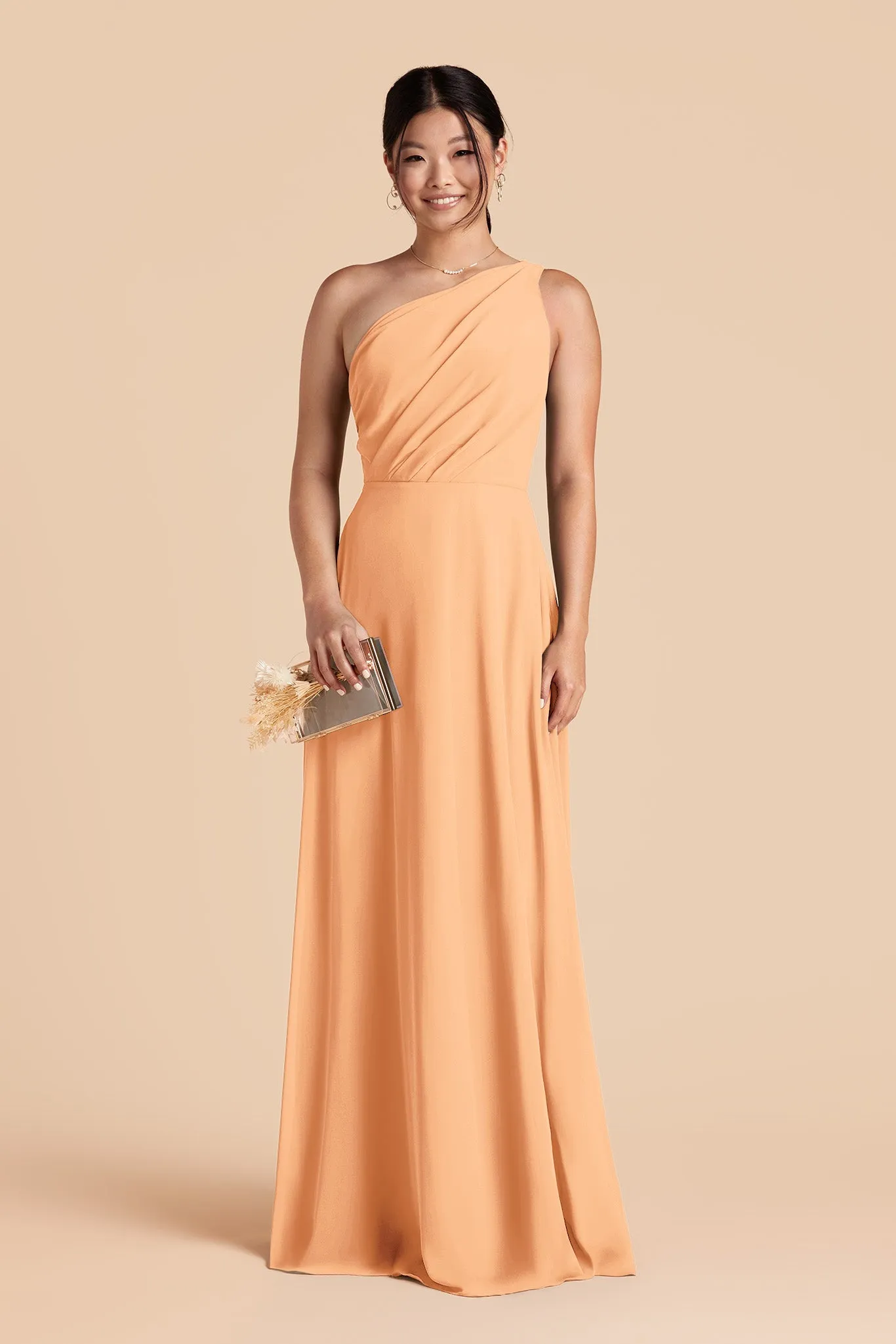 Kira Chiffon Dress - Peach sold by Birdy Grey