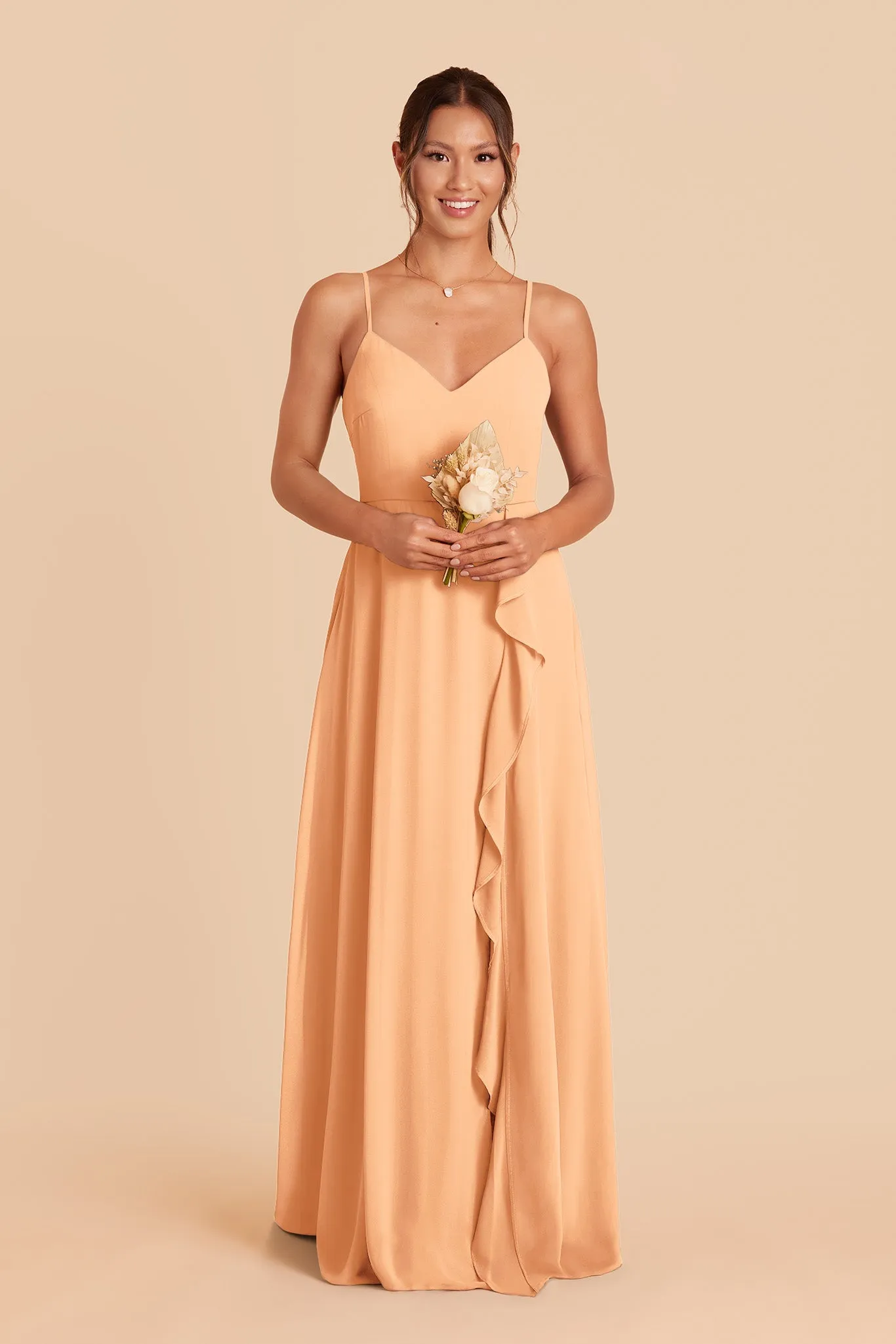 Theresa Chiffon Dress - Peach sold by Birdy Grey product image thumbnail 3