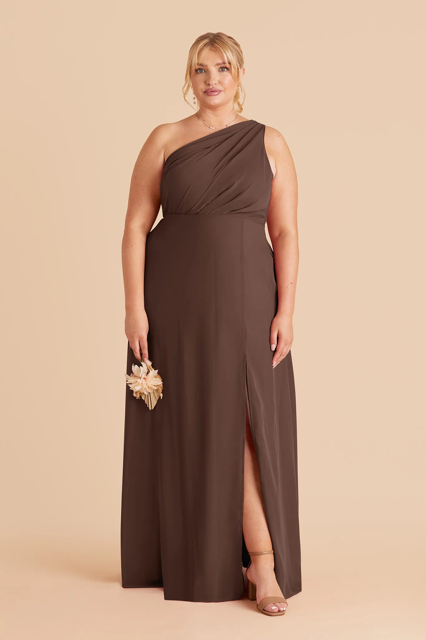 Kira Chiffon Dress With Slit - Chocolate Brown sold by Birdy Grey product image thumbnail 2