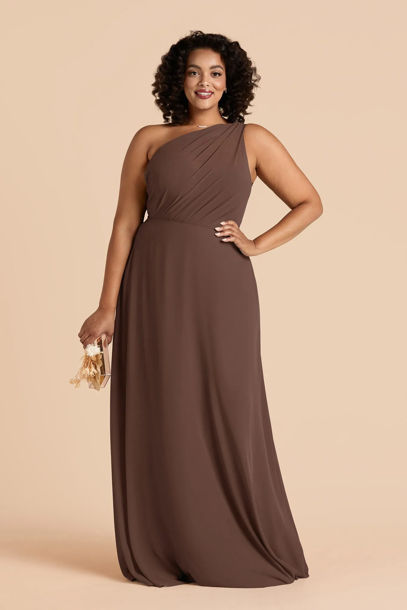 Kira Chiffon Dress - Chocolate Brown sold by Birdy Grey product image thumbnail 2