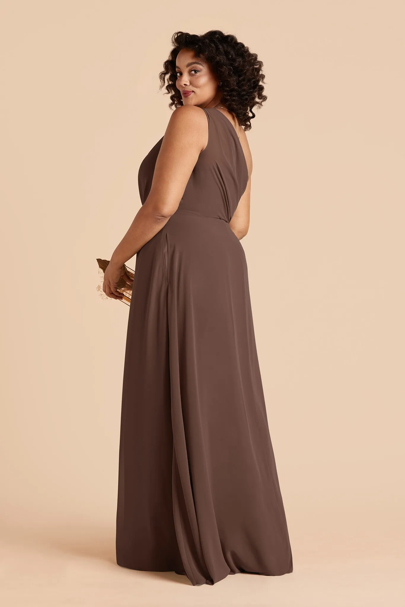 Kira Chiffon Dress - Chocolate Brown sold by Birdy Grey product image thumbnail 5