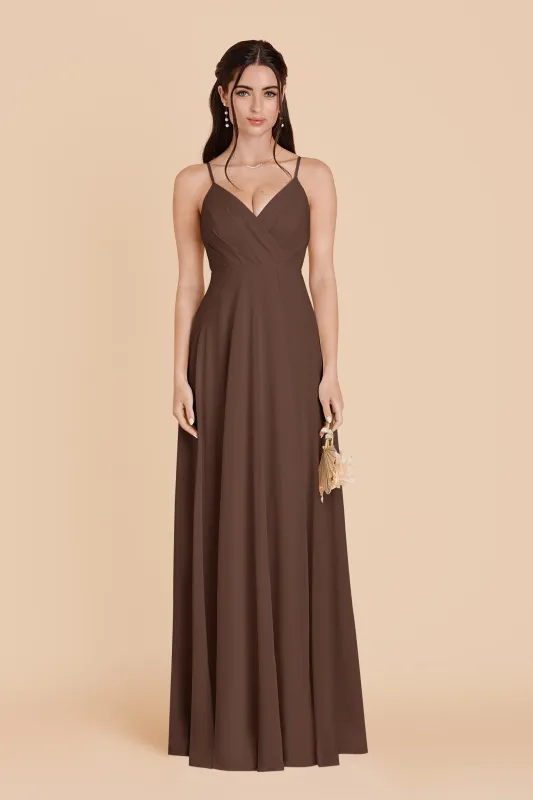 Kaia Chiffon Dress - Chocolate Brown sold by Birdy Grey