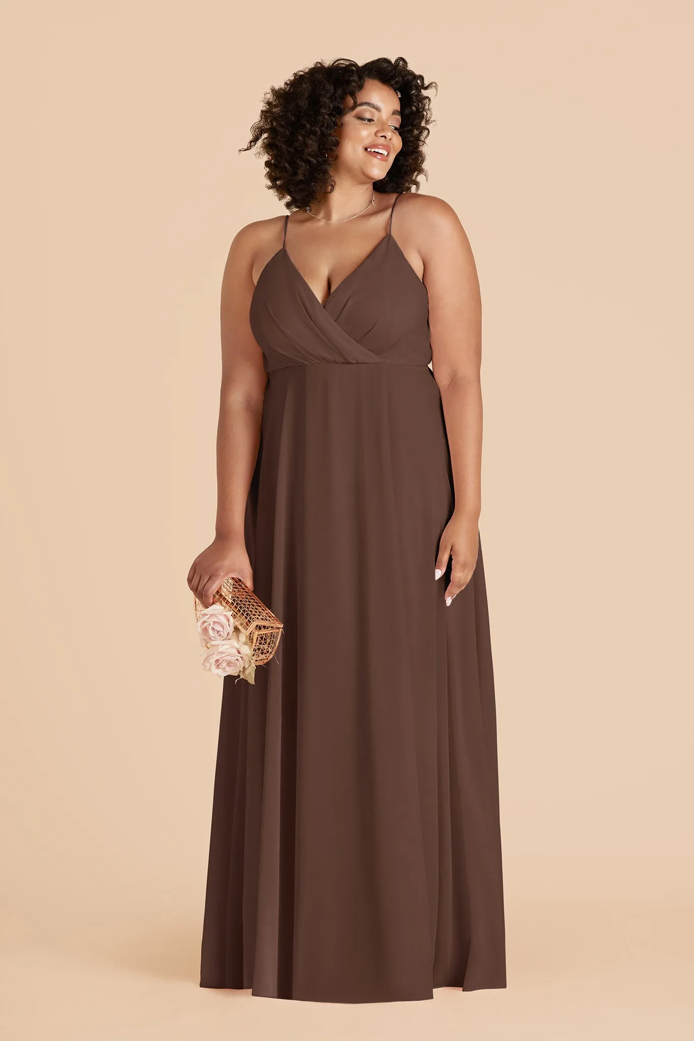 Kaia Chiffon Dress - Chocolate Brown sold by Birdy Grey product image thumbnail 2