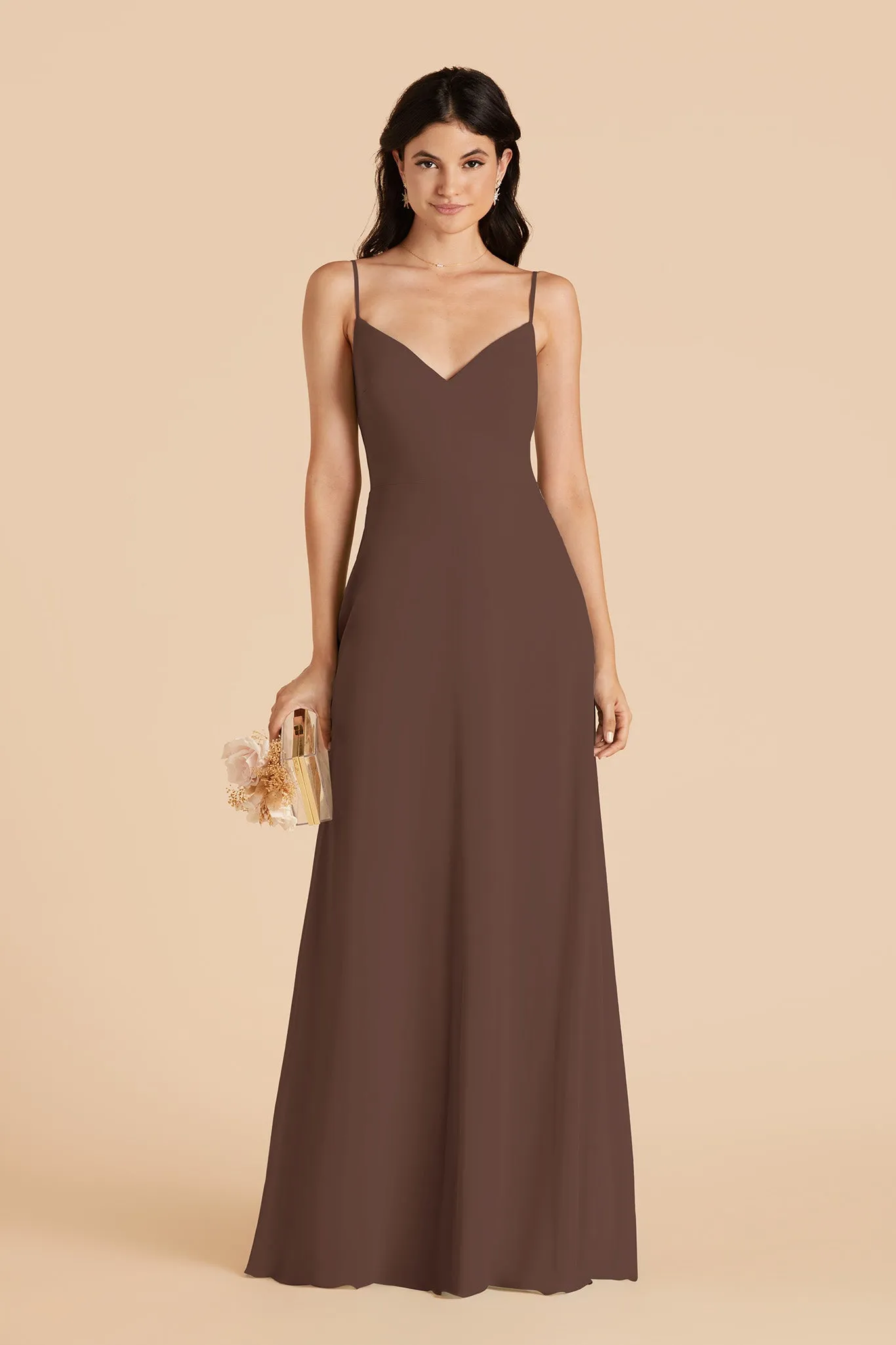 Devin Chiffon Dress - Chocolate Brown sold by Birdy Grey product image thumbnail 3