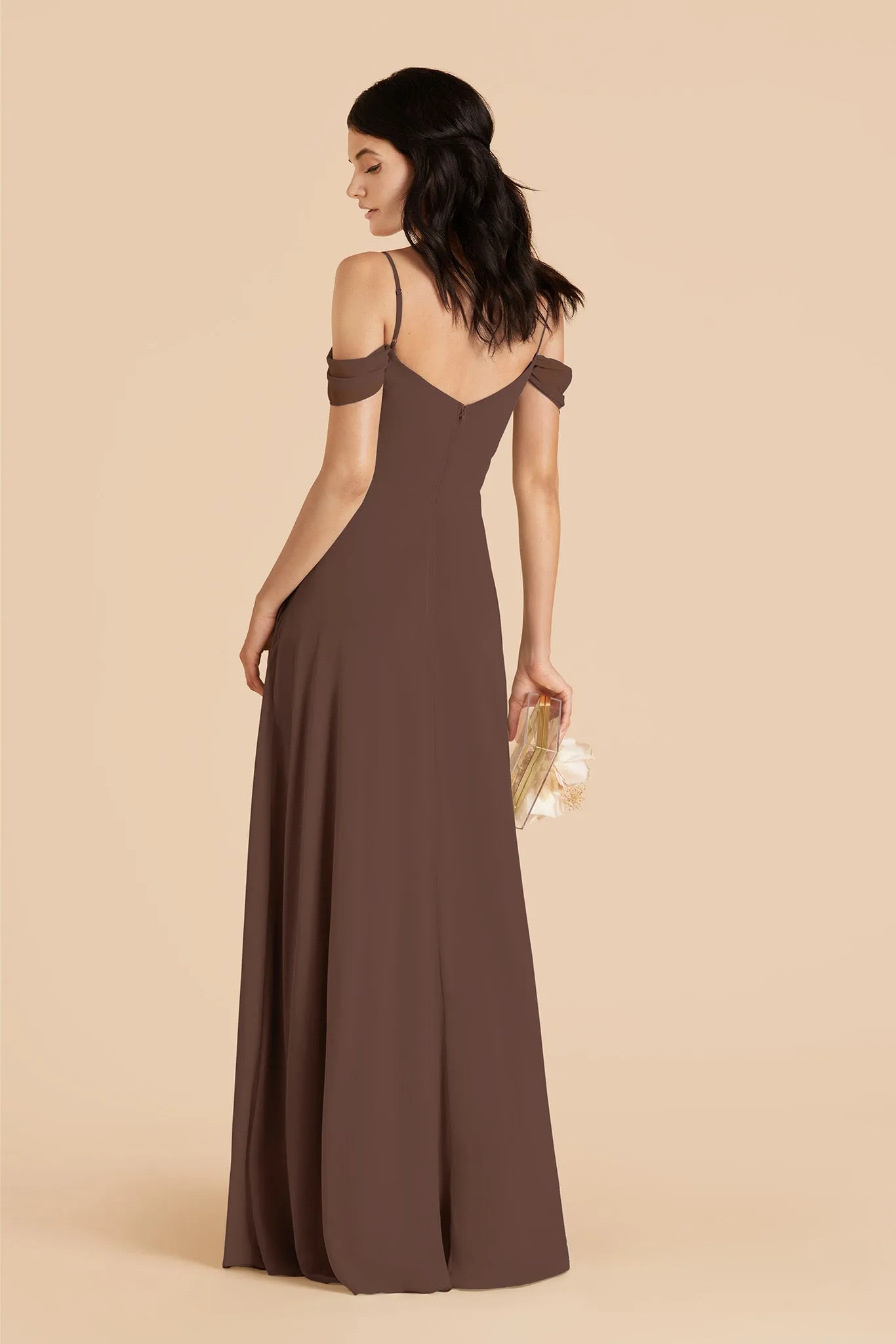 Devin Chiffon Dress - Chocolate Brown sold by Birdy Grey product image thumbnail 4