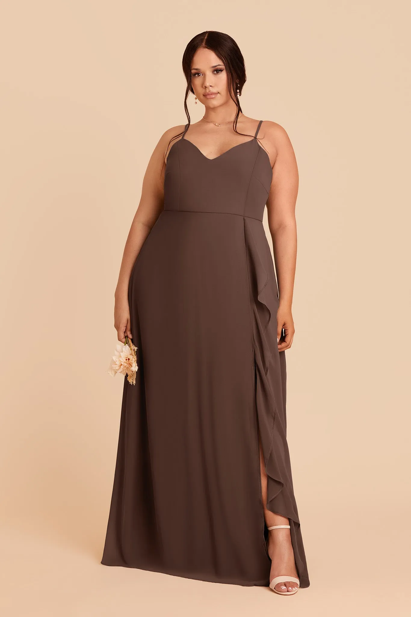 Theresa Chiffon Dress - Chocolate Brown sold by Birdy Grey product image thumbnail 2
