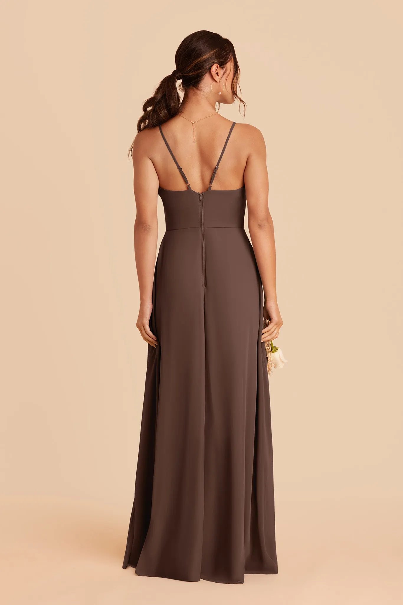 Theresa Chiffon Dress - Chocolate Brown sold by Birdy Grey product image thumbnail 3
