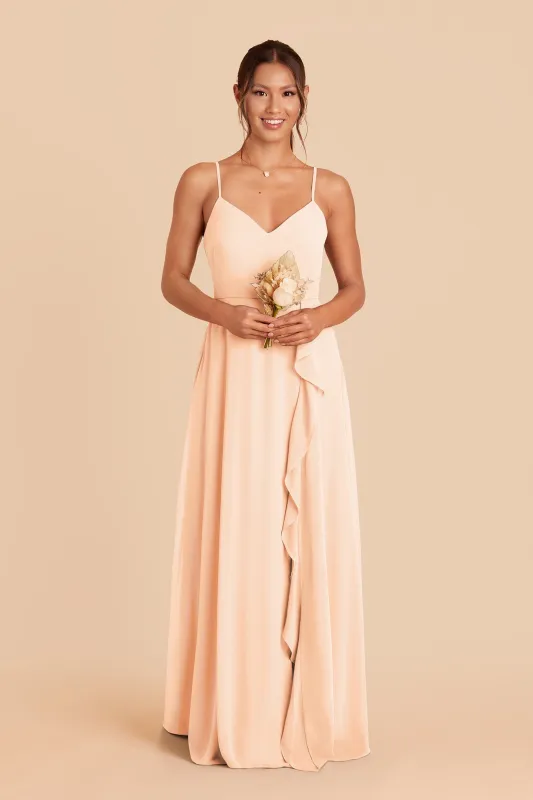 Theresa Chiffon Dress - Peach Cream made by Birdy Grey