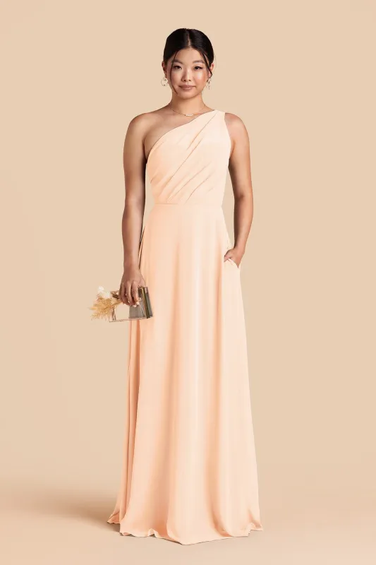 Kira Chiffon Dress - Peach Cream made by Birdy Grey