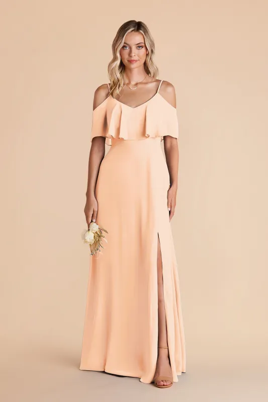 Jane Chiffon Dress Slit - Peach Cream made by Birdy Grey