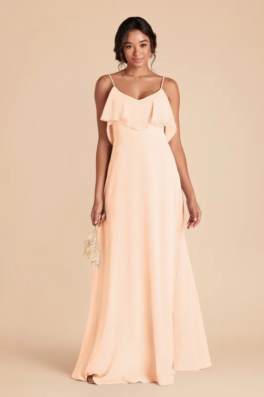 Jane Chiffon Dress - Peach Cream made by Birdy Grey