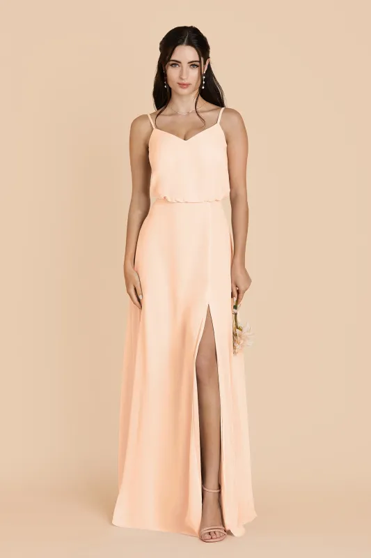 Gwennie Chiffon Dress Slit - Peach Cream made by Birdy Grey