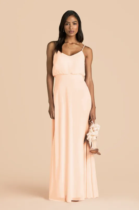 Gwennie Chiffon Dress - Peach Cream made by Birdy Grey