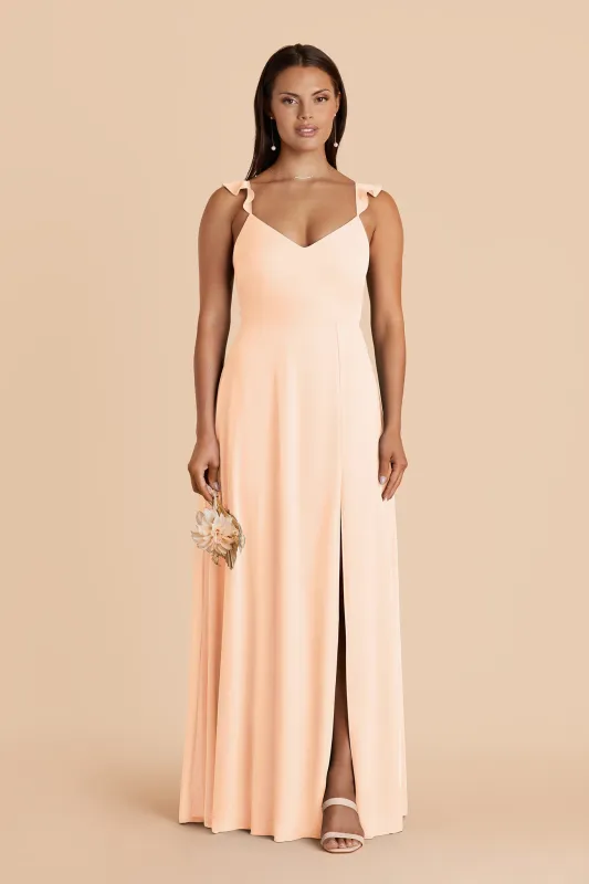 Doris Chiffon Dress - Peach Cream made by Birdy Grey