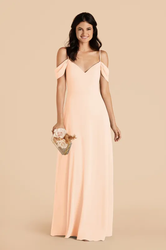 Devin Chiffon Dress - Peach Cream made by Birdy Grey